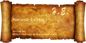 Harcsa Erika névjegykártya
